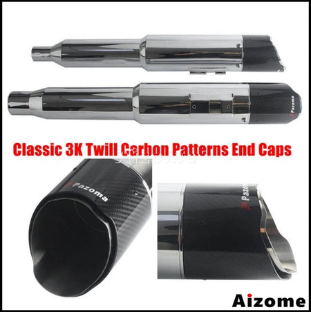 Motorcycle 4.5Inch Slash?Cut Exhaust Muffler Carbon Fiber For Harley M8 Touring Electra Street Glide Road King Road Glide 17-26
