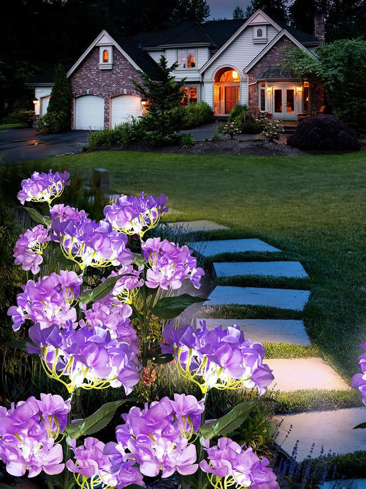 1PC Solar-Powered Hydrangea Lanterns, Outdoor Landscape Lanterns, Garden Lanterns, Solar-Powered Lawn Lanterns, Rose Lanterns