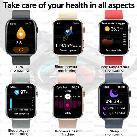 2025New NFC Smat Watch Women 1.85-inch Blood Pressure Heart Rate Bluetooth Call Female Health Smarwatches Ladies For Android IOS