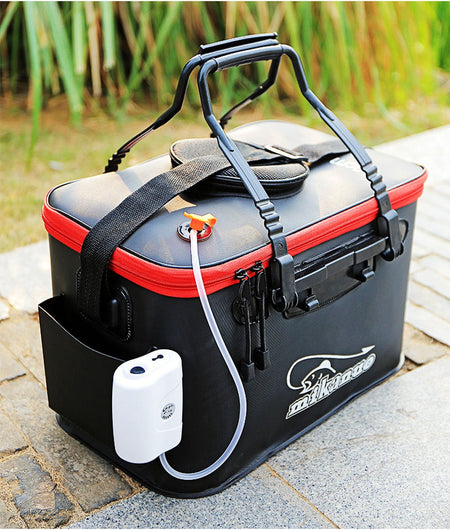 WALK FISH Thicken Fishing Bag Folding EVA Fishing Bucket Portable Live Fish Box Storage Outdoor Waterproof Camping Hiking Bag