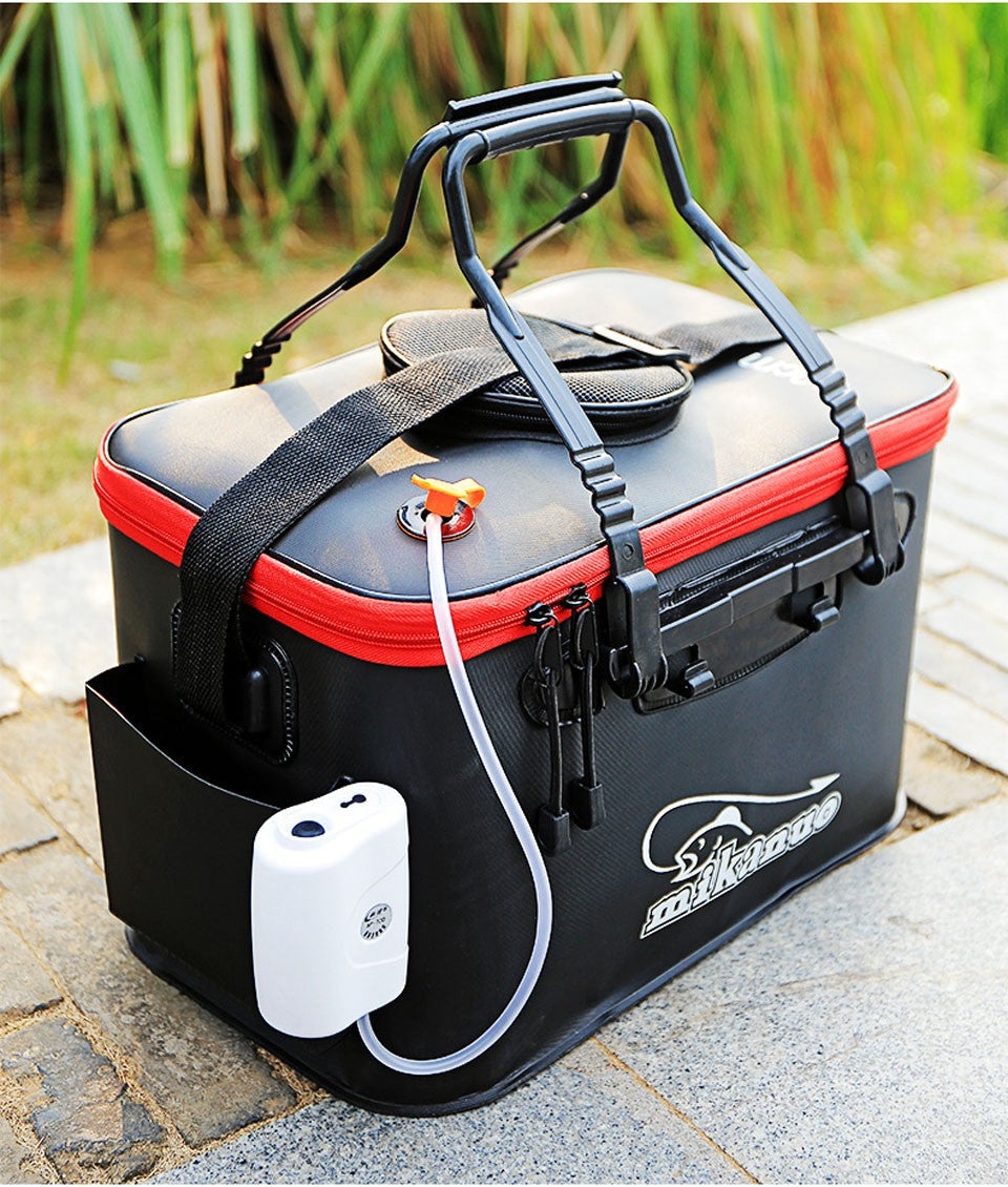 WALK FISH Thicken Fishing Bag Folding EVA Fishing Bucket Portable Live Fish Box Storage Outdoor Waterproof Camping Hiking Bag