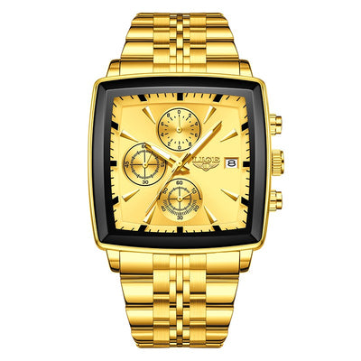 LIGE Top Brand Luxury Mens Watches Fashion Military Square Chronograph Quartz Wristwatches For Men Sports Waterproof Watch Men