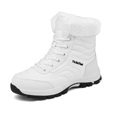 2025Brand Warm Winter Men's Hiking Boots Outdoor Snow Men Boots Men Work Casual Sneakers High Top Keep Warm Non-slip Ankle Boots