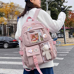 Cute Girls Backpack Fashion Cartoon Teen Student School Backpack Lovely Women's Bag Versatile Laptop Girl's School Bag