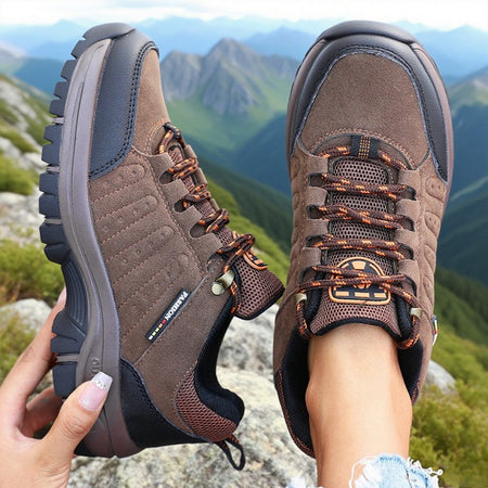 Women's Anti Slip Hiking Shoe Retro Wedge-shaped Platform Outdoor Sneakers Comfortable Breathable Camping Hiking Shoes for Women