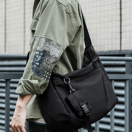 Men Messenger Bags Casual Waterproof Crossbody Bag Hold 14 inch Laptop Shoulder Bag Unisex Travel Gym Bag