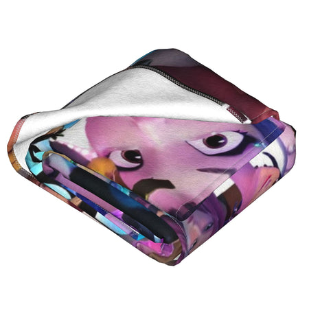 Huntrix Zoey Rumi Mira Blanket Cover Flannel KPop Demon Hunters Lightweight Throw Blankets for Outdoor Travel Bed Rug