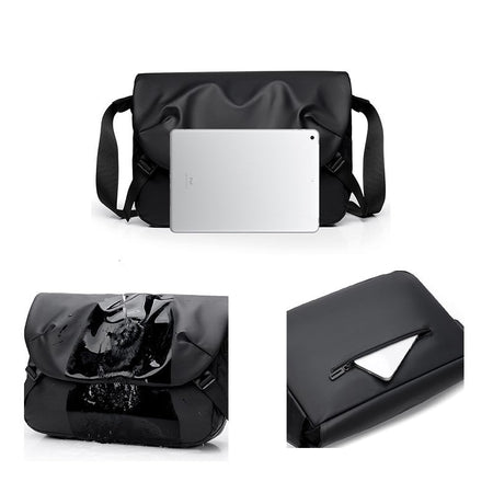 Minimalist Black Men's Shoulder Bag Male High Quality Waterproof Briefcase Crossbody Bag Business Style Messenger Bags for Men