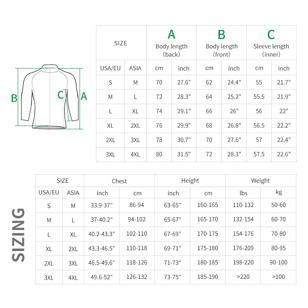 WOSAWE Men's Cycling Jersey Set Winter Fleece Cycling Jacket Pants Warm Long-sleeved Suit Bike Bicycle Jacket Riding Suit