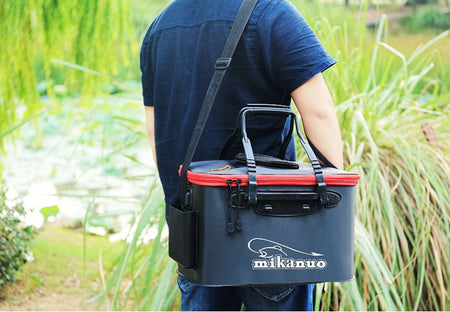 WALK FISH Thicken Fishing Bag Folding EVA Fishing Bucket Portable Live Fish Box Storage Outdoor Waterproof Camping Hiking Bag