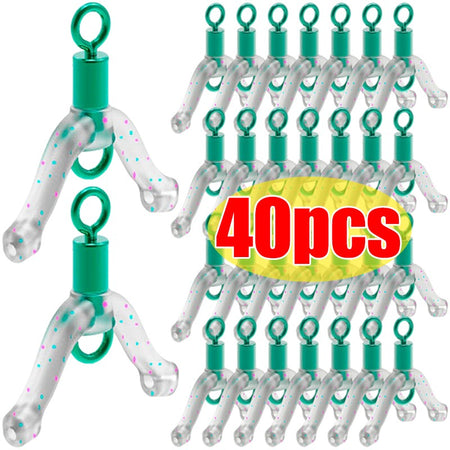 Fishing Hook Separator Anti Tangle Boom Green Silicone Bifurcator High Elastic Subline Splitter Lure Rigging Accessories Tool