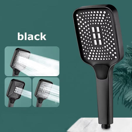 3 Mode Adjustable High Pressure Shower Head Handheld Large Flow Water Saving Pressurized Shower Head Mixer Bathroom Accessories