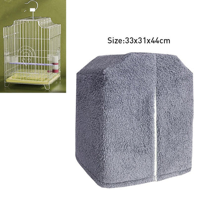 Winter Warm Bird Cage Cover Breathable Splashproof Large Bird Cage Cover Parrot Cage Shading Protective Products Bird Supplies
