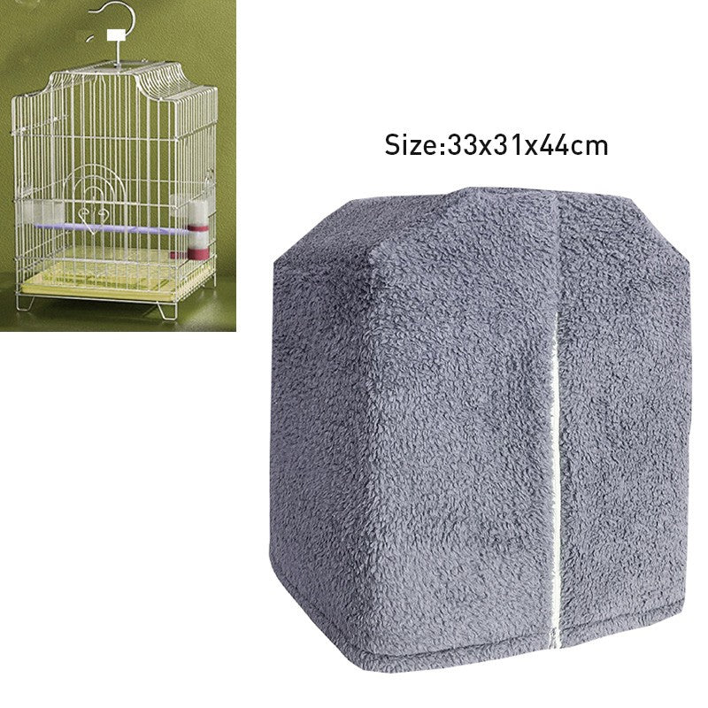 Winter Warm Bird Cage Cover Breathable Splashproof Large Bird Cage Cover Parrot Cage Shading Protective Products Bird Supplies