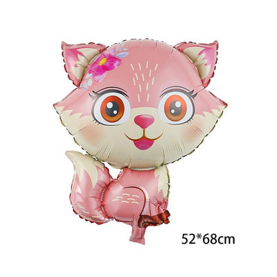 Cute Cartoon Animals Fox Deer Foil Balloons Forest Animals Theme Baby Shower Birthday Party Decoration Supplies