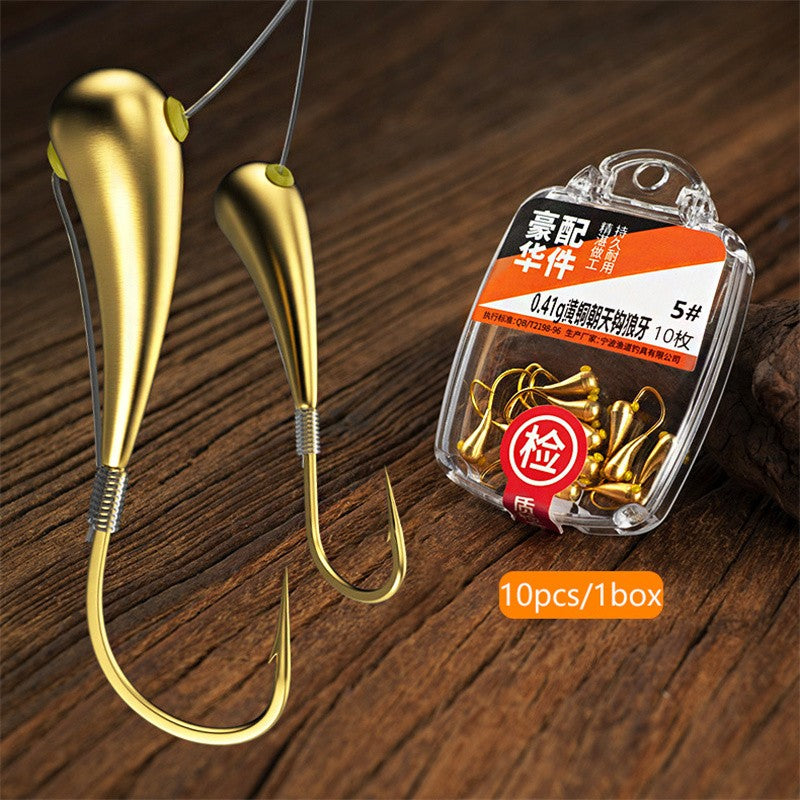 10PCS/lot Stainless Steel Fishing Hook Japan Barbed Overturned Hook Fishing Accessories Supplies Lure Carp Brass Fishing Tackle