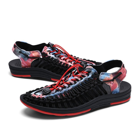 2024 New Arrival Summer Men's Shoes Breathable Beach Loafers Hand Woven Roman Sandals High Quality Men's Comfortable Flats
