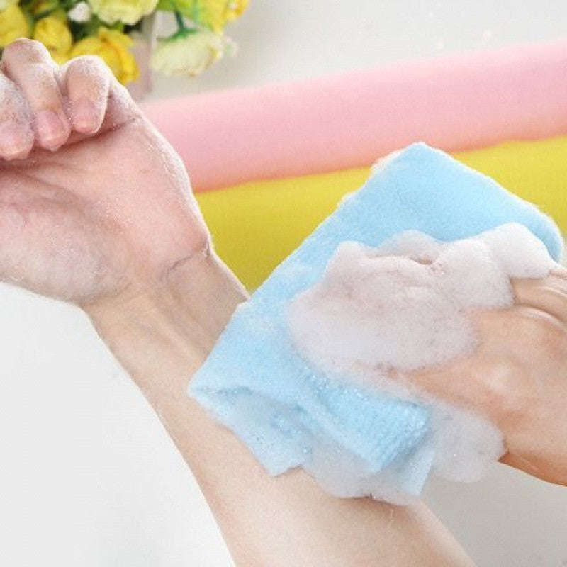 1pc Japanese Body Wash Towel Extended Bath Tool Beauty Skin Exfoliating Washcloth Nylon Skin Polishing Body Back Scrubber Towel