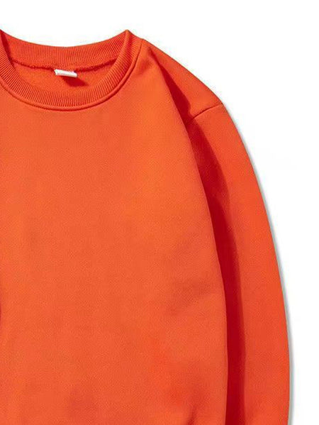 Men's Casual Loose Fleece Long Sleeve round Neck Sweatshirt Warm Sportswear for Autumn Winter Comfortable Cozy T-Shirt
