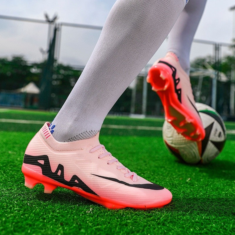 New Men Football Boots Match Indoor Long Spikes Ultralight Grass Cleats Breathable Soccer Shoes Sneakers Training Drop Shipping