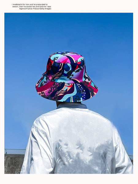 XL 60-63cm Big Head Reversible Bucket Hat Sun Protection Panama for Men Women Fisherman Cap Large Size for Travel Go Shopping