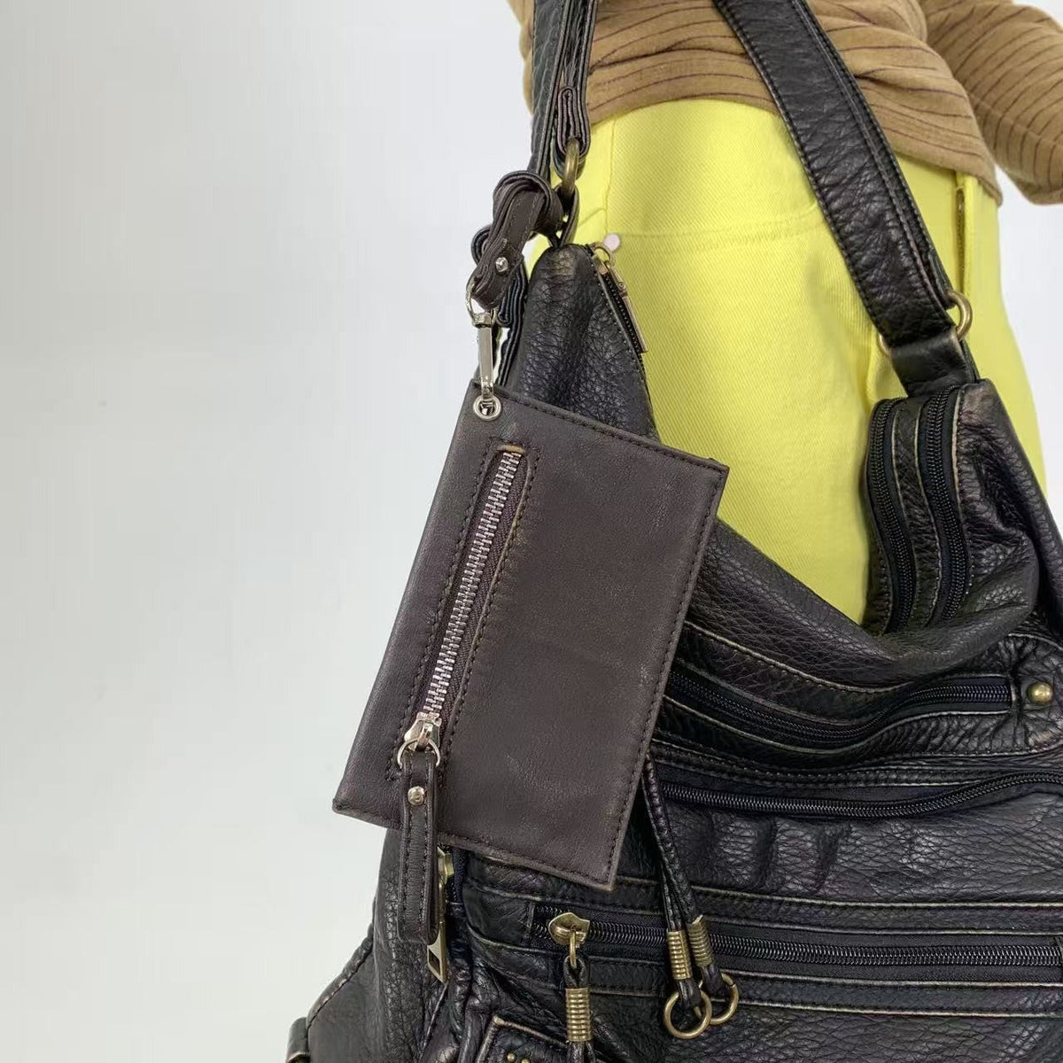 Y2K vintage matching small change bag, spicy girl street personality big bag, strap small card bag