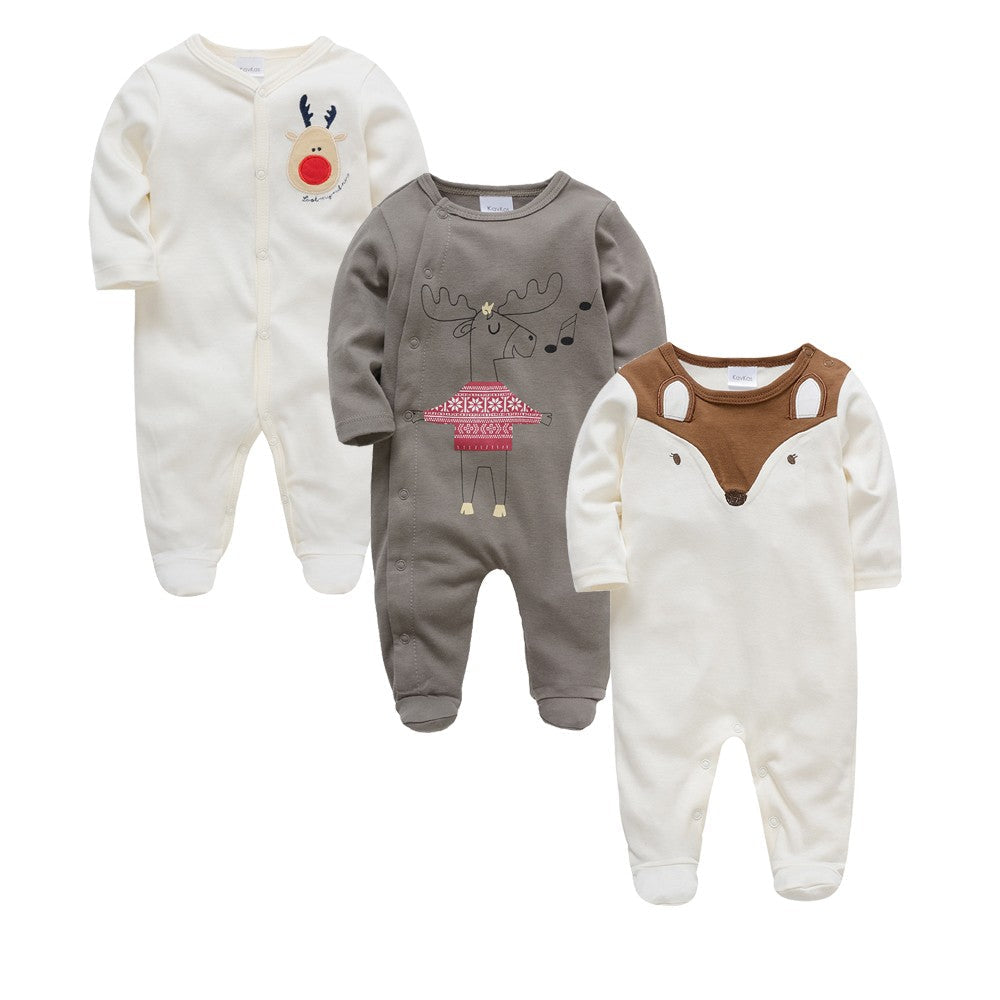 New Style Baby Girls Romper 3 Pcs/lot 0-12M Dot Design Lovely Girl Clothes Spring Autumn Long Sleeve Overalls Jumpsuit