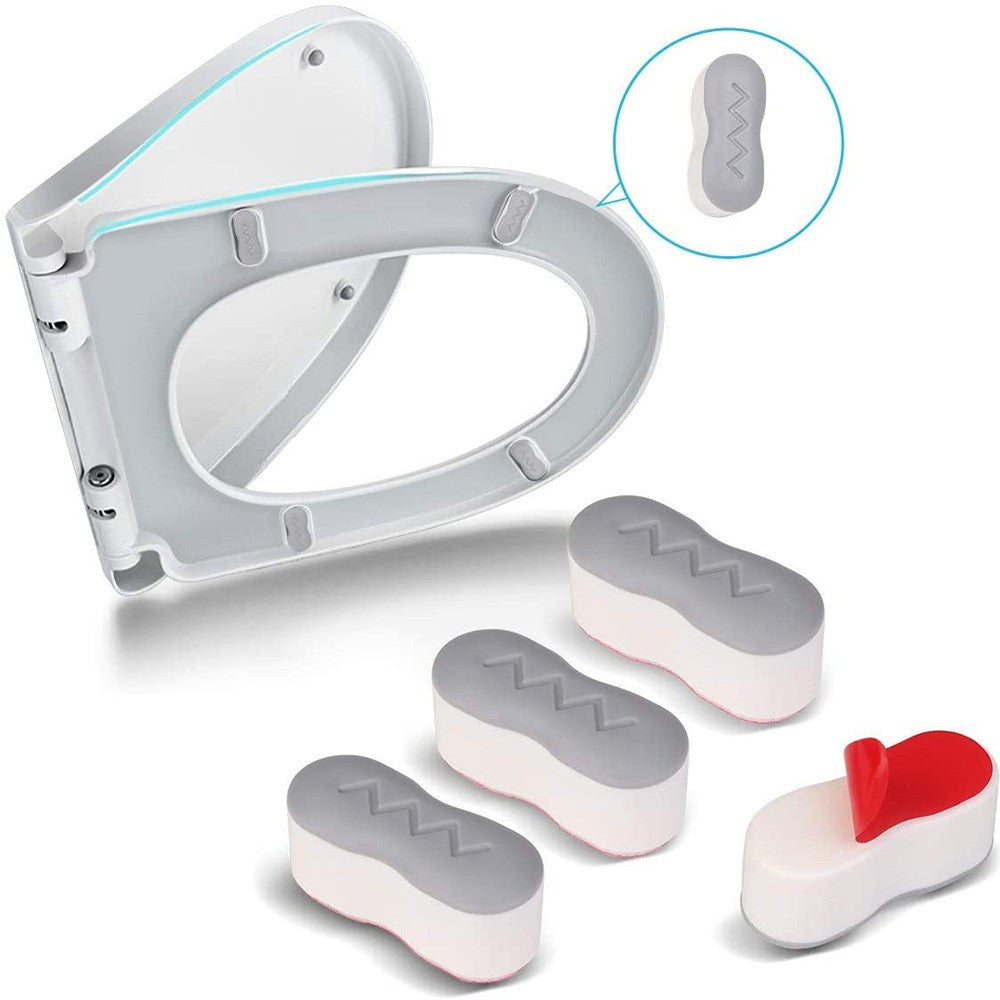 4pcs Universal Toilet Lid Cushion Anti-slip Gasket Toilet Seat Pad Buffers Stop Bumper Shock Absorber Bathroom Toilet Seat Kits
