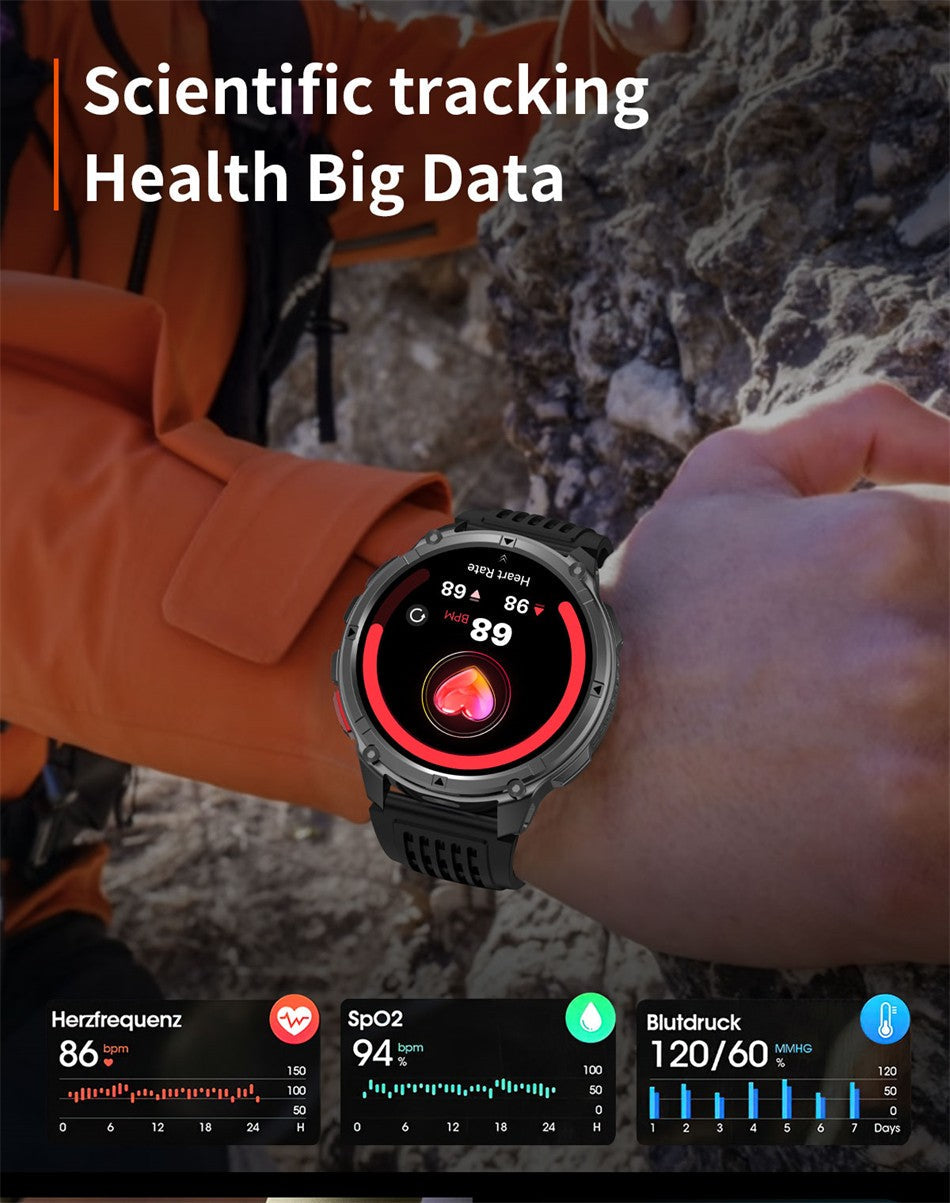 New T-Rex3 Ultra 1100mAh Battery Smart Watch GPS Track Compass IP69K Waterproof Sports tracker Outdoors Military Smartwatches