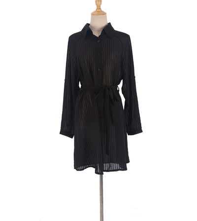 Beach Shirts Bikini Cover Ups for Women Self Belted Kimono Dress Elegant Swimsuit Covers Holiday Bathing Suits Beachwear