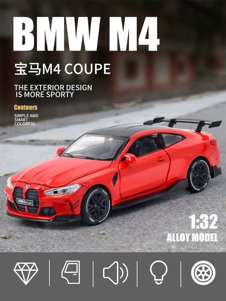 1/32 BMW M4 Coupe Sports Car Alloy Die Casting Model Collection Miniature Desktop Ornaments Miniauto Mini GT Holiday Gift Boy