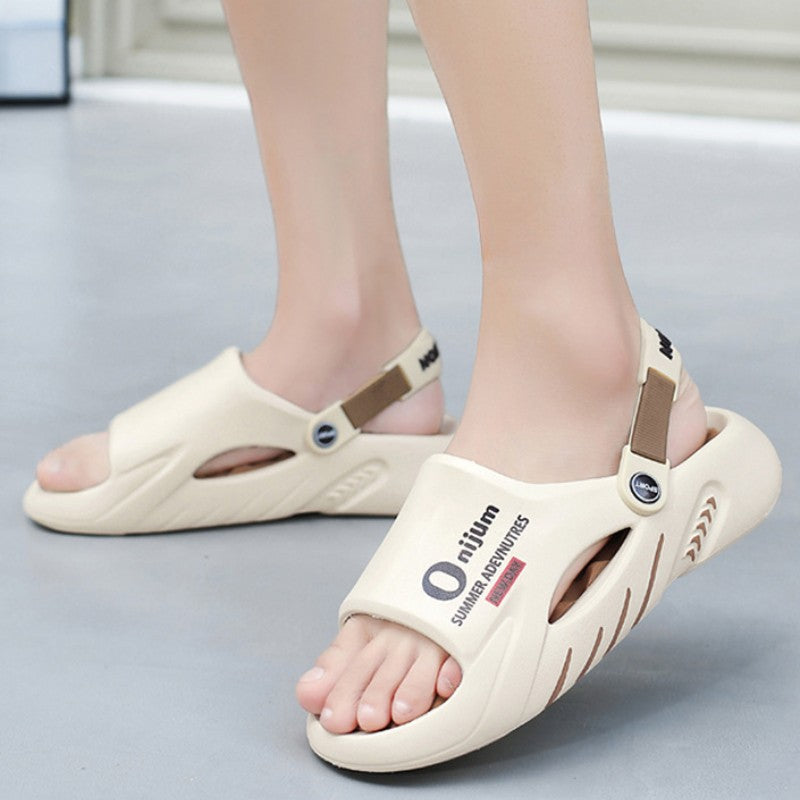 2025 New Men Massage Slippers Slides Indoor Outdoor Man Sandals Beach Casual Shoes Comfortable Sole Men Slippers Big Size 38-47