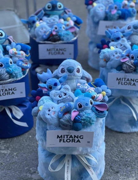 Disney Cartoon Lilo & Stitch Girls Creative Dolls Bouquet Valentine's Day Gifts To Friends with High-Pretty Birthday Gifts