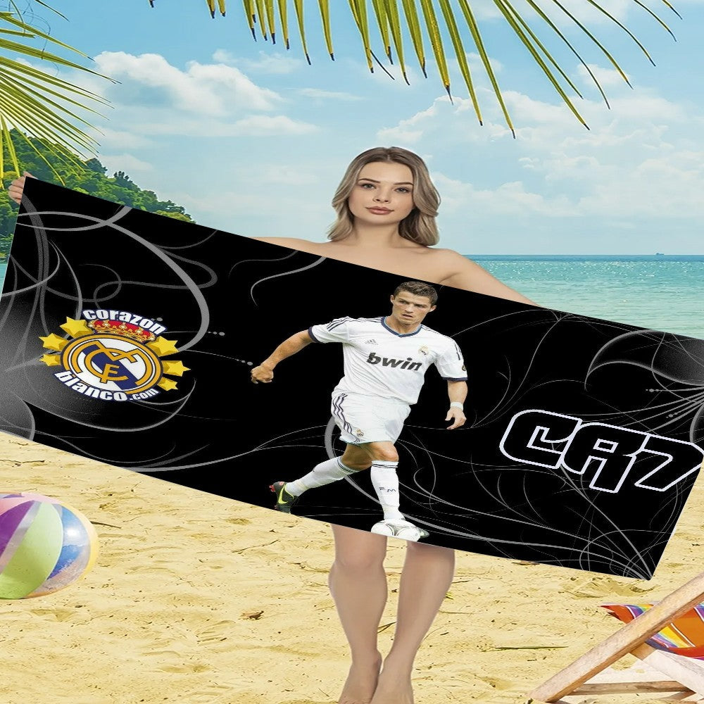 Cristiano Ronaldo Spa Personal Care Beach Towel For Bath Towels Bathroom Set Accessories Sauna Turban for Hair Drying Large Home