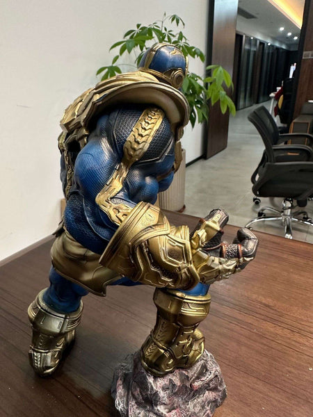 ?New?Original Marvel Animation Series Is About 36cm High. Thanos The Avengers Sigk Hand-Made Statue Ornaments Model Gifts