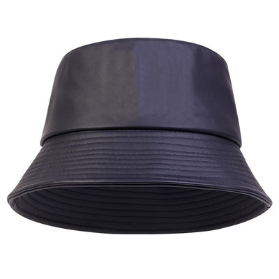 winter Fashion bucket hat Artificial leather windproof warm bucket hats men women wild tide cap Panama fisherman caps gorras