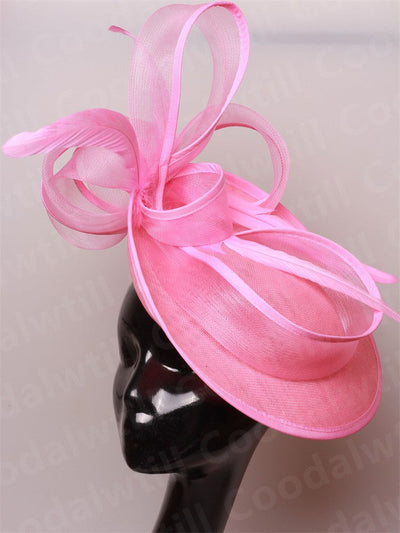 Bride Wedding Mesh Fascinators Church Hat Ladies Women Derby Big Fascinator Hats Party Event Headpiece Bride Wedding Pillbox Cap