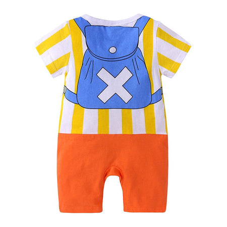 0-2 Years Old Children's Cartoon One-piece Baby Role Play Short-sleeved Romper Kids Cotton Clothes Baby Girl and Boy Clothes
