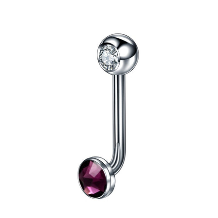 1PC Titanium Christina Vertical Hood Piercings Flower Lip Rings Opal Sexy Lip Piercings VCH Eyebrow Piercings Jewelry