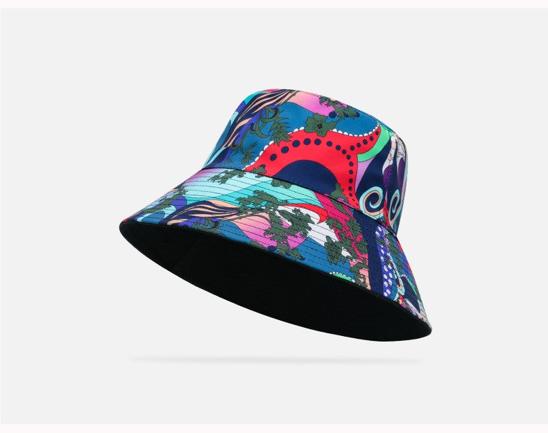 XL 60-63cm Big Head Reversible Bucket Hat Sun Protection Panama for Men Women Fisherman Cap Large Size for Travel Go Shopping