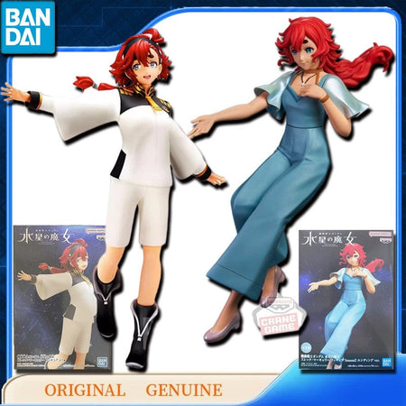 Bandai Original Genuine BANPRESTO SULETTA CHUATURY NIKA MIORINE ELAN GUEL Qposket Anime Action Figures Toys Gift Model Ornaments