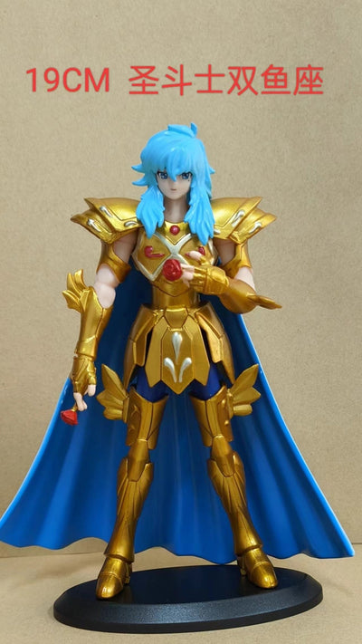 Japanese Anime Saint Seiya Figure Phoenix Ikki Hyoga Seiya Shiryu Standing Figure Toy PVC Box Figure Collection Decoration 19cm