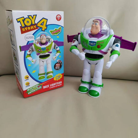 Disney Toy Story Buzz Lightyear Model Toys Piss Electric Walking Robot Doll Action Figure Toy Gift Birthday Toys Model For Kids