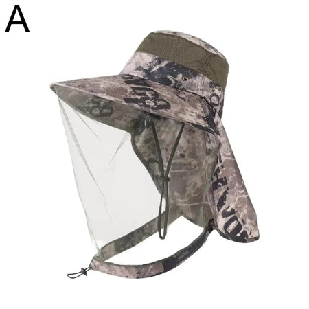 Outdoor Head Face Mask Hat Net Cover Anti-mosquito Cover Mosquito Net Cap Travel Breathable Head Mesh Covers Fishing Caps