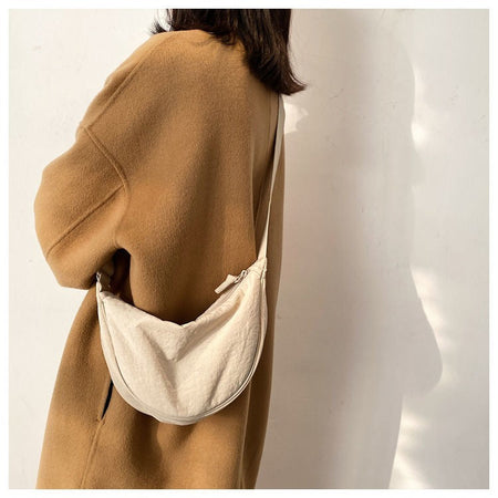 Upgraded Version Simple Design Women's Messenger Bag Nylon Hobos Small Shoulder Bags Vintage Female Girls Purse Cloth Handbags