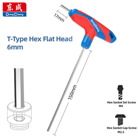 T-Handle Hex key allen wrench falt Ball/Flat head metric 2/2.5/3/4/5/6/8/10mm Home Auto Bike Repair Hand Tool Screwdriver