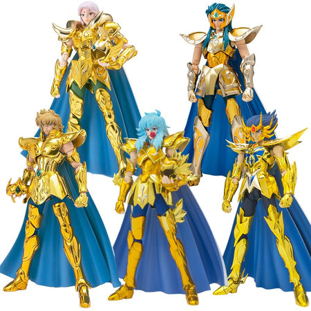 Japanese Anime Saint Seiya Figure Phoenix Ikki Hyoga Seiya Shiryu Standing Figure Toy PVC Box Figure Collection Decoration 19cm