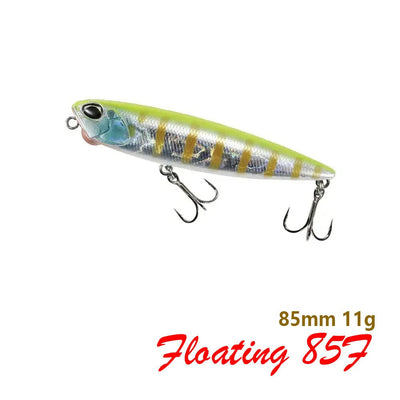 85mm 11g Floating Pencil Fishing Lure Topwater Walking the Dogs Freshwater Swimbait Wobbler for Pike Bass Artificial Hard Baits