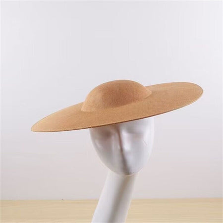 40CM Fascinators Base Marron Big Pillbox Cap Wedding Millinery Supplies DIY Hair Accessories Hat Women Kenducky Church Headpiece
