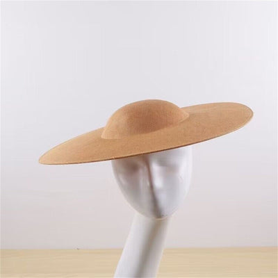 40CM Fascinators Base Marron Big Pillbox Cap Wedding Millinery Supplies DIY Hair Accessories Hat Women Kenducky Church Headpiece